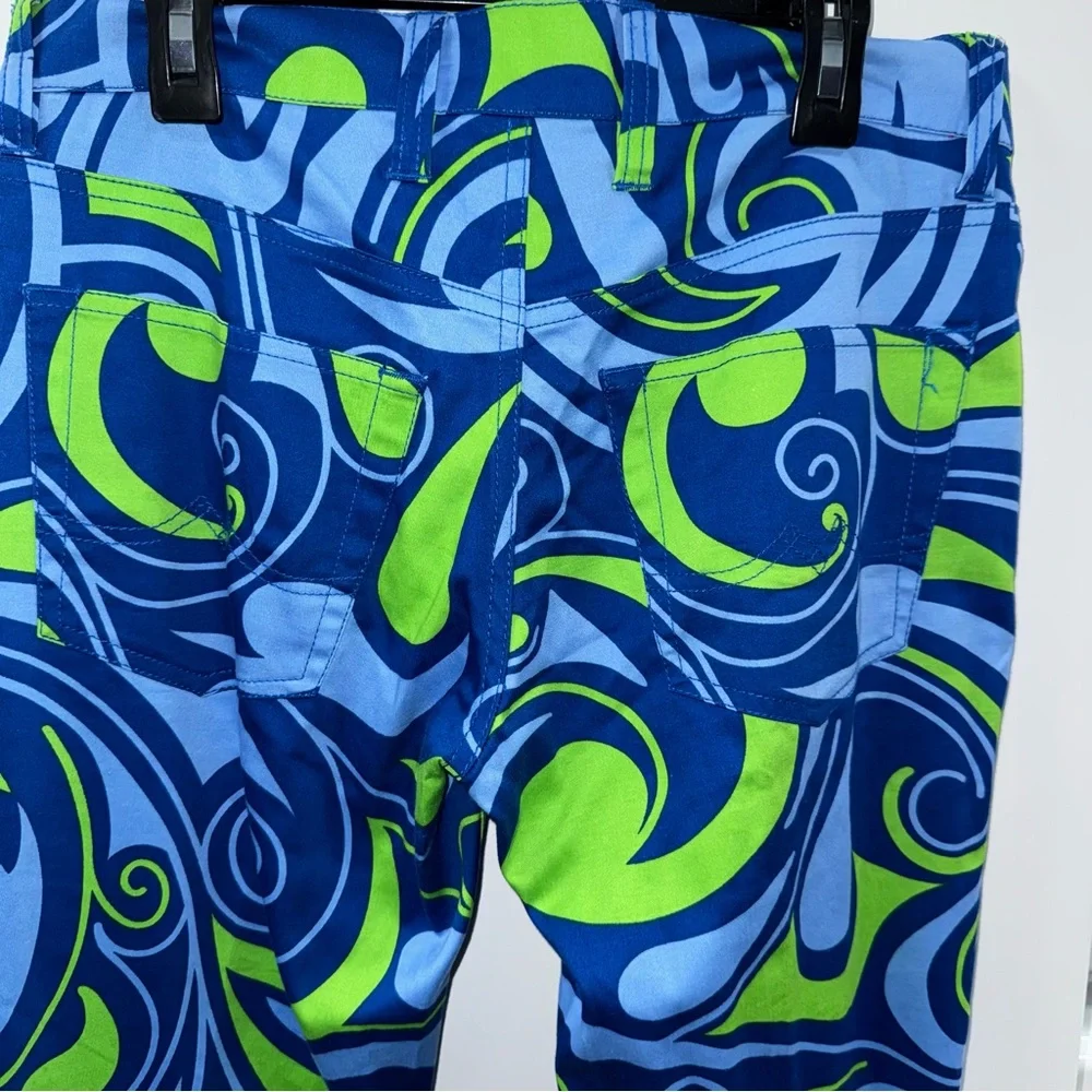 Loudmouth Vibrant Blue and Green Ladies Pants - Picture 3 of 9